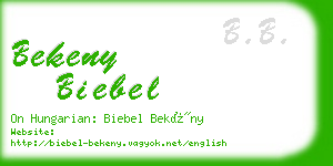 bekeny biebel business card